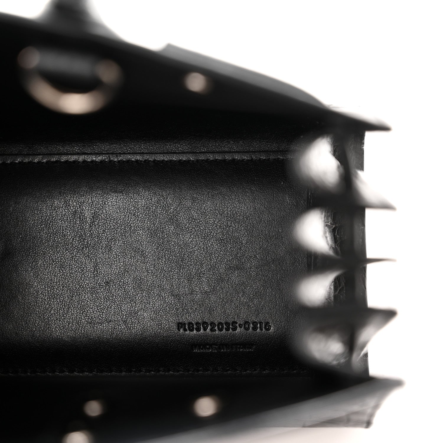 Saint Laurent Calfskin Crocodile Embossed Nano Sac De Jour Black 7 of 10