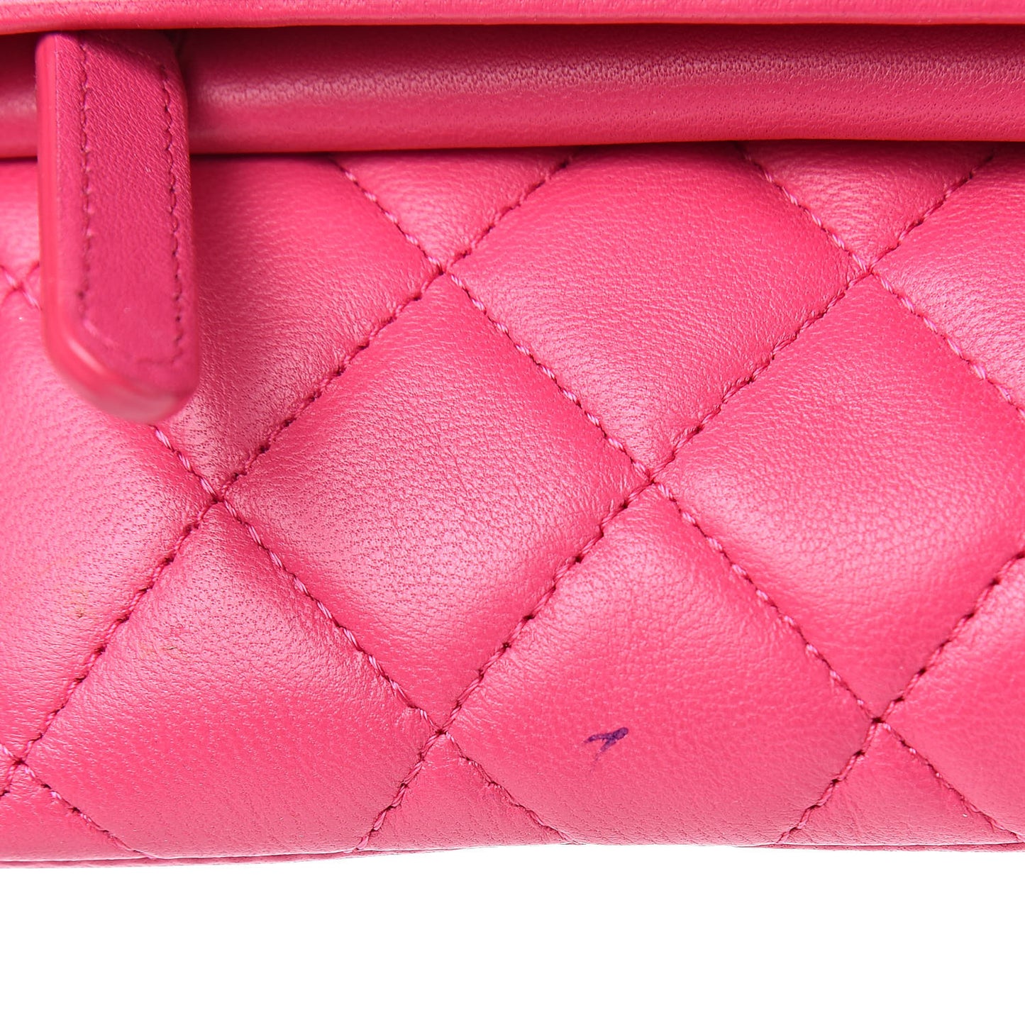 Lambskin Quilted Beauty CC Boy Clutch Fuchsia