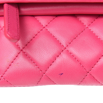 Chanel Lambskin Quilted Beauty CC Boy Clutch Fuchsia 10 of 11