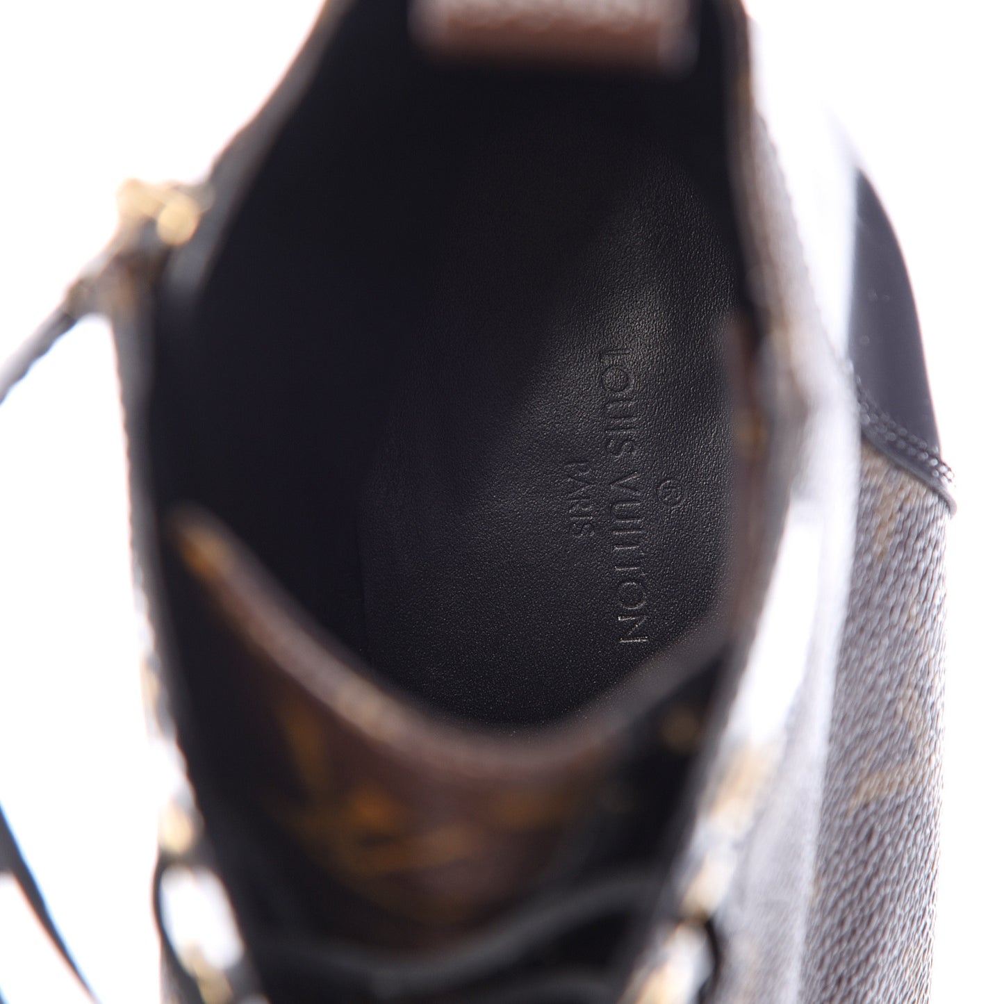 Patent Calfskin Monogram Star Trail Ankle Boots 40 Black