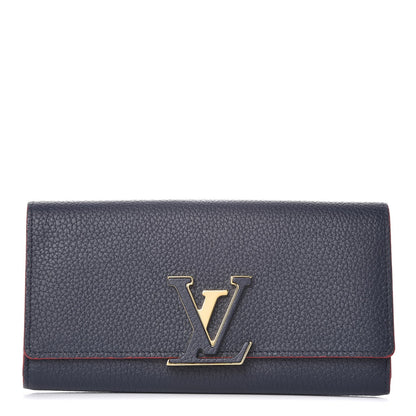Louis Vuitton Taurillon Capucines Wallet Blue Marine 1 of 7