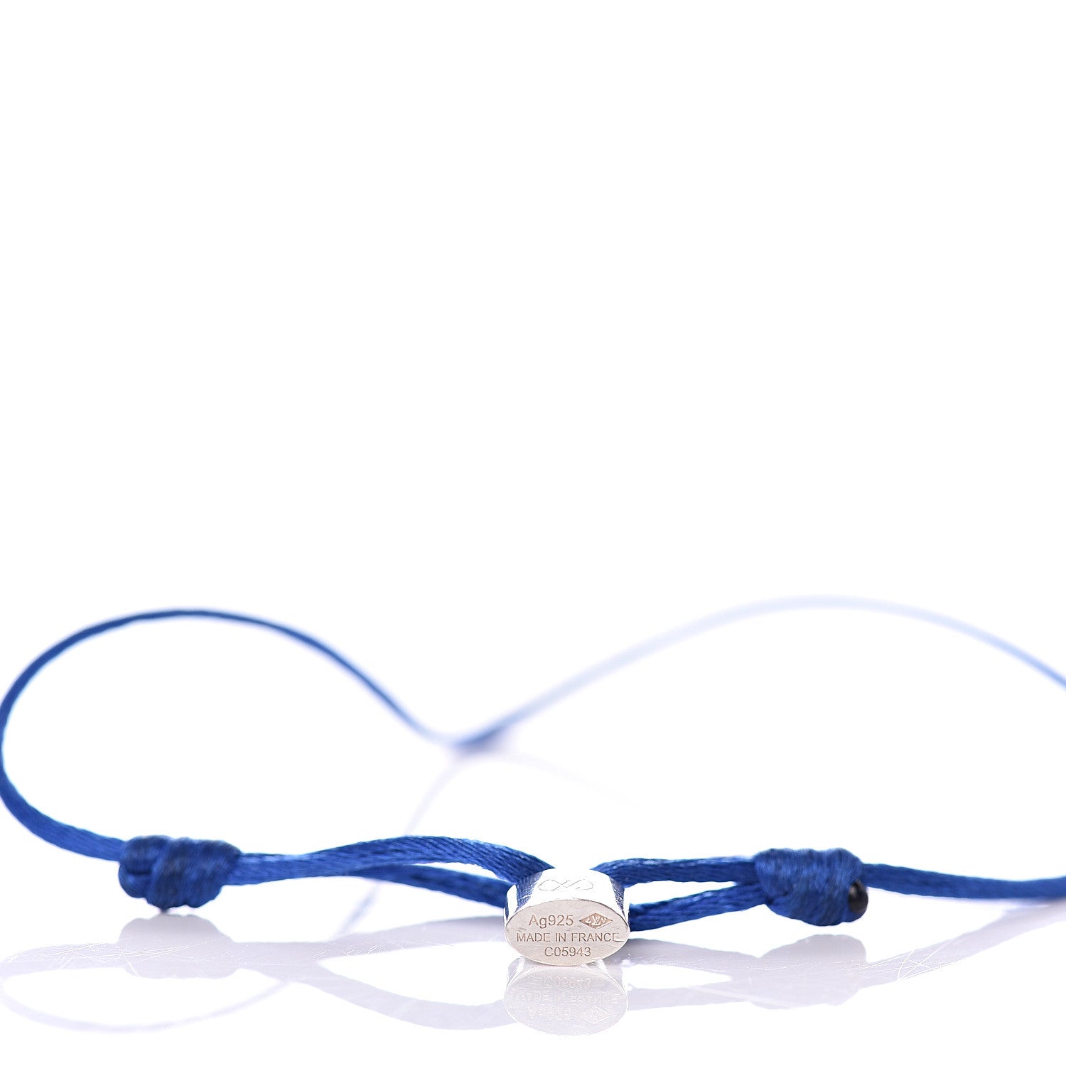 Louis Vuitton X UNICEF Sterling Silver Lockit Bracelet Blue 3 of 4