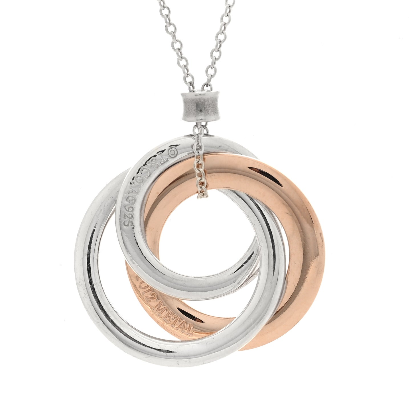 Sterling Silver Rubedo 1837 Circles Pendant Necklace