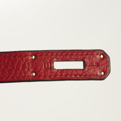 Hermes Taurillon Clemence Birkin 35 Rouge H 4 of 19