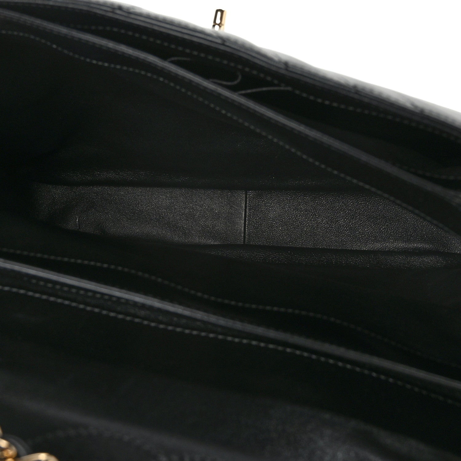 Chanel Lambskin Chevron Quilted Large Trendy CC Dual Handle Flap Bag Black 5 of 9