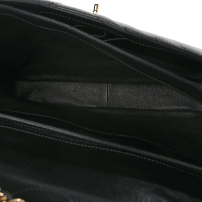 Chanel Lambskin Chevron Quilted Large Trendy CC Dual Handle Flap Bag Black 5 of 9