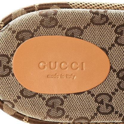 Gucci Monogram Jumbo GG Platform Slide Wedge Sandals 40.5 Camel Ebony 7 of 8