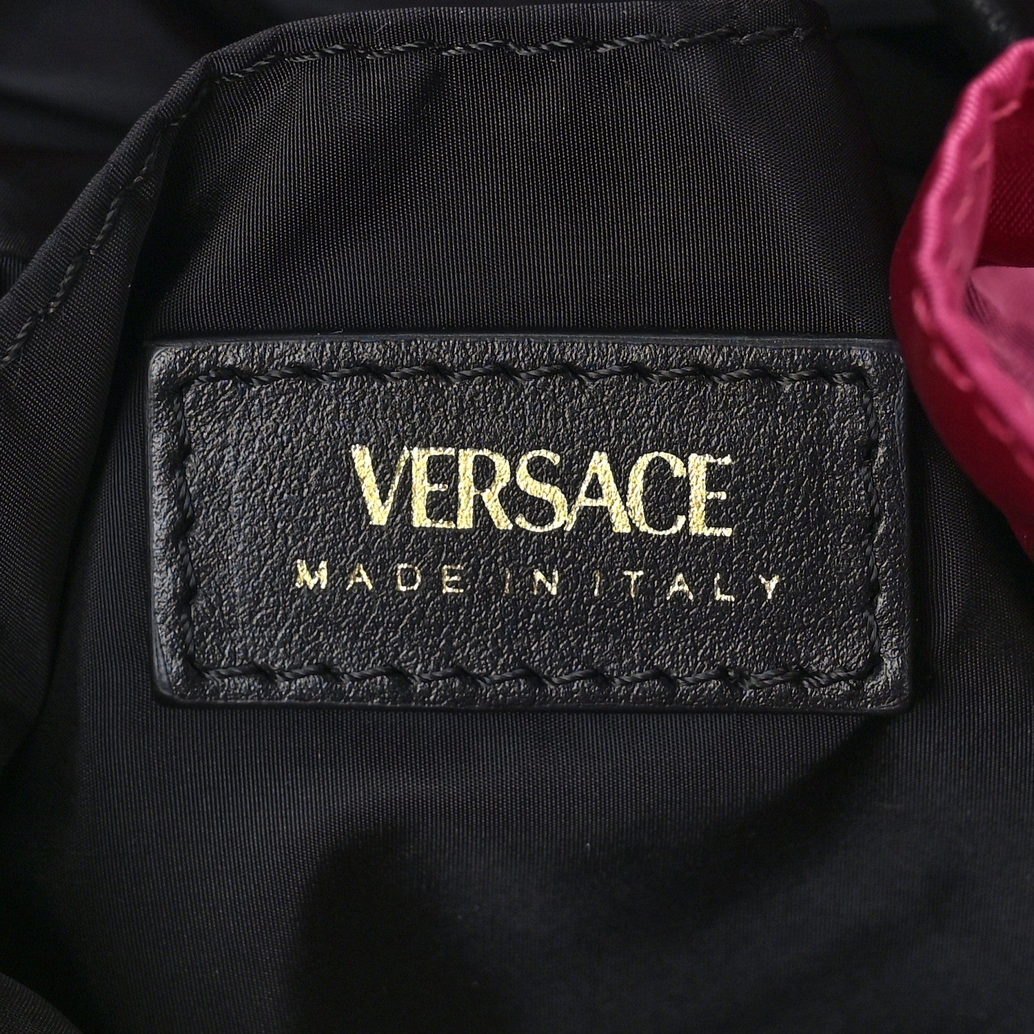 Versace Nylon Medusa Drawstring Bucket Bag Dahlia Black 5 of 7