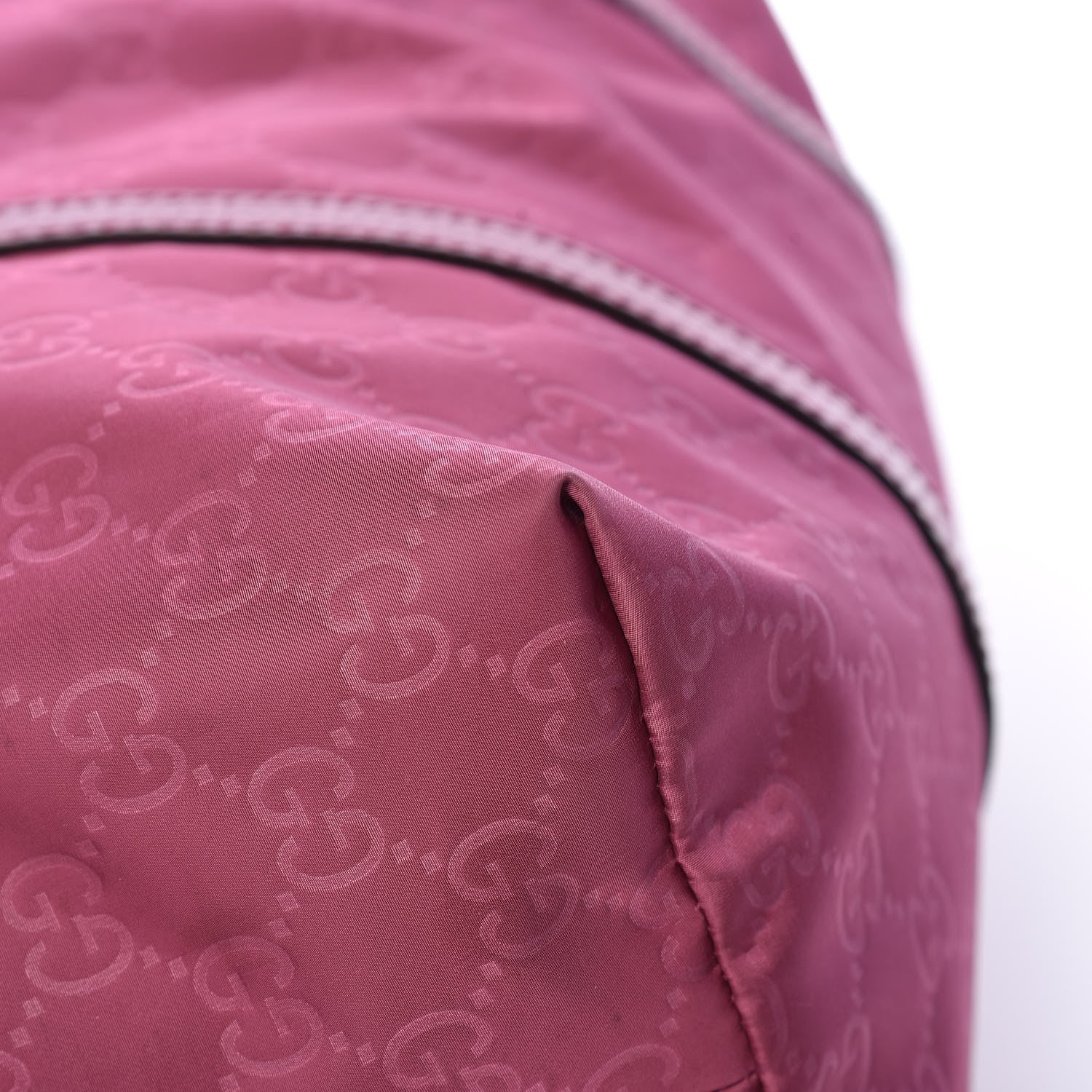 Gucci Nylon Monogram Dollar Calfskin Tote Peonia Flower 11 of 14