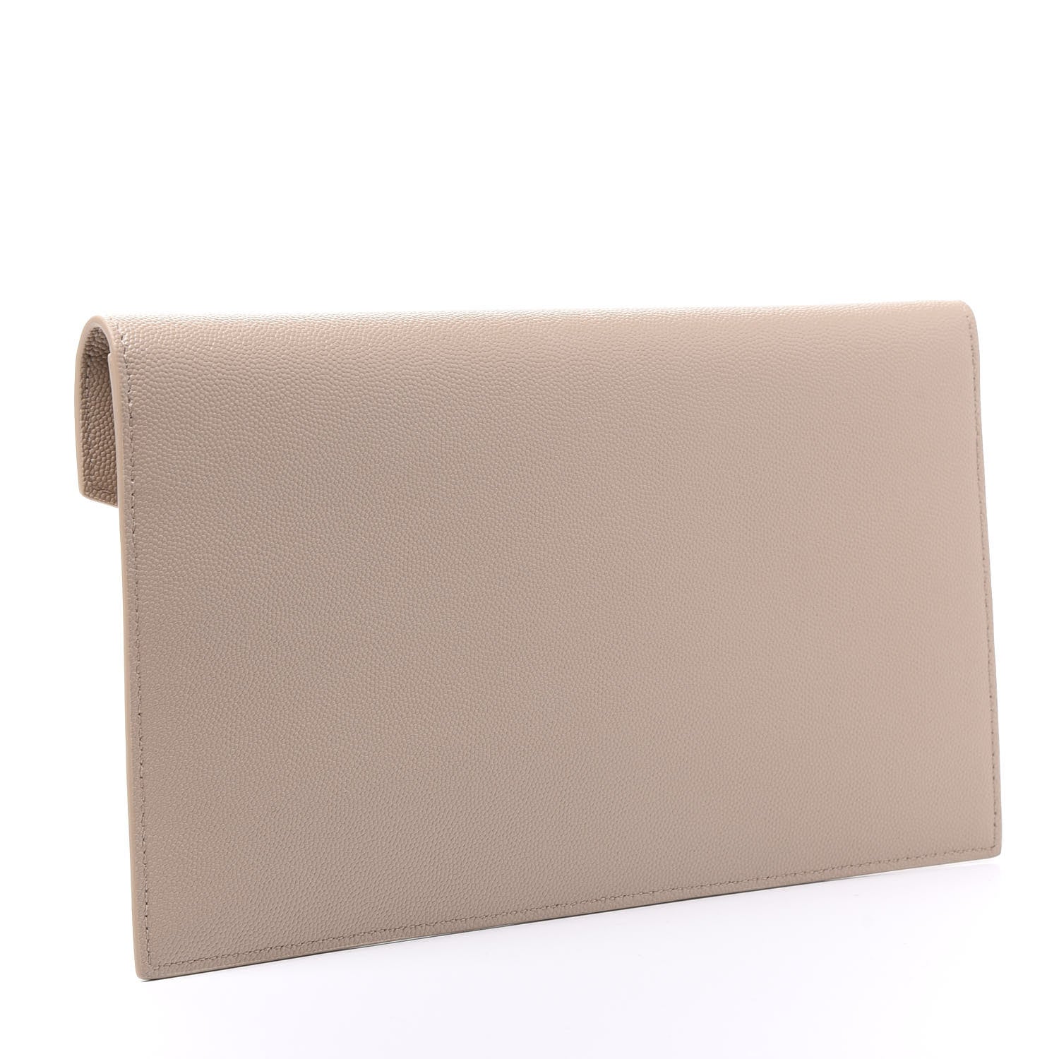 Saint Laurent Grain De Poudre Uptown Pouch Dark Beige 2 of 9