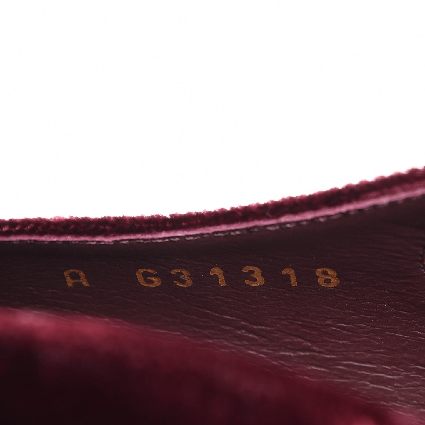 Velour Cap Toe CC Slingback Pumps 38 Burgundy Black