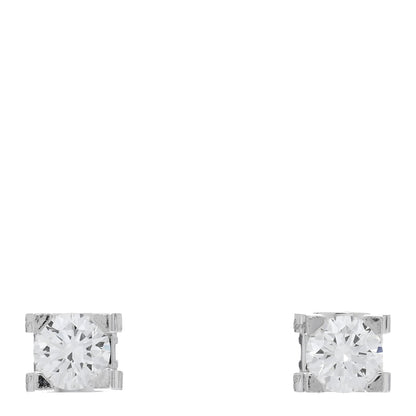 Cartier 18K White Gold Diamond .46ctw C De Cartier Earrings 1 of 5