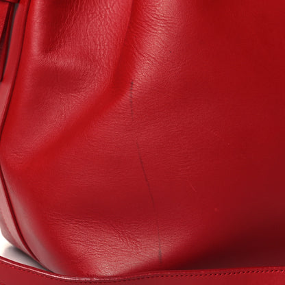 Saint Laurent Calfskin Large Emmanuelle Bucket Bag Lipstick Red 14 of 18