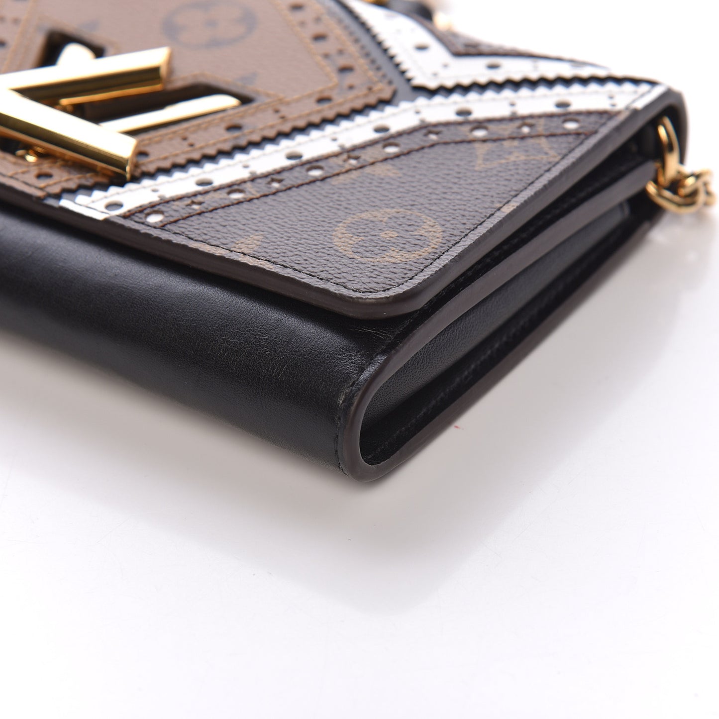 Veau Satin Monogram Twist Chain Wallet