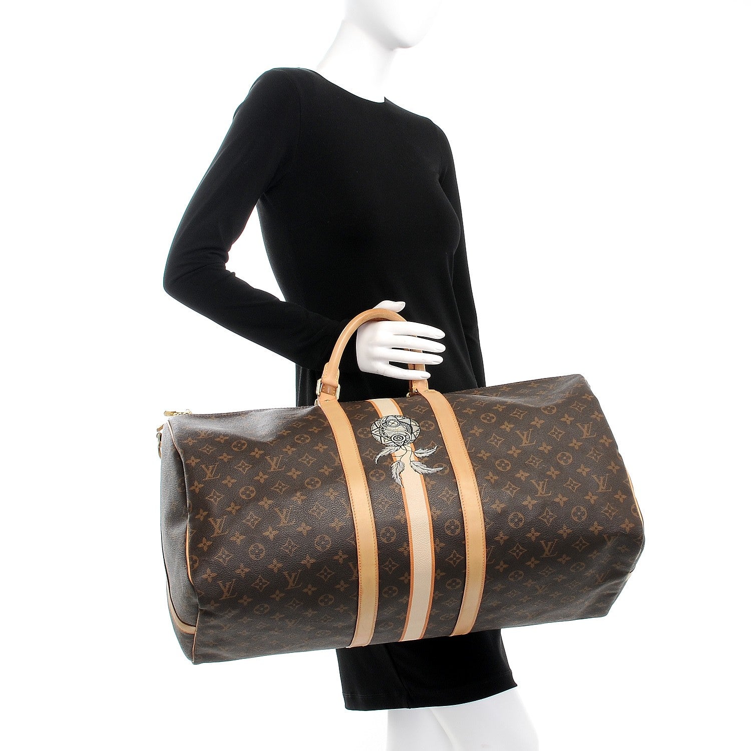 Louis Vuitton Monogram My LV Heritage Keepall Bandouliere 55 Ivory Moutarde 2 of 15
