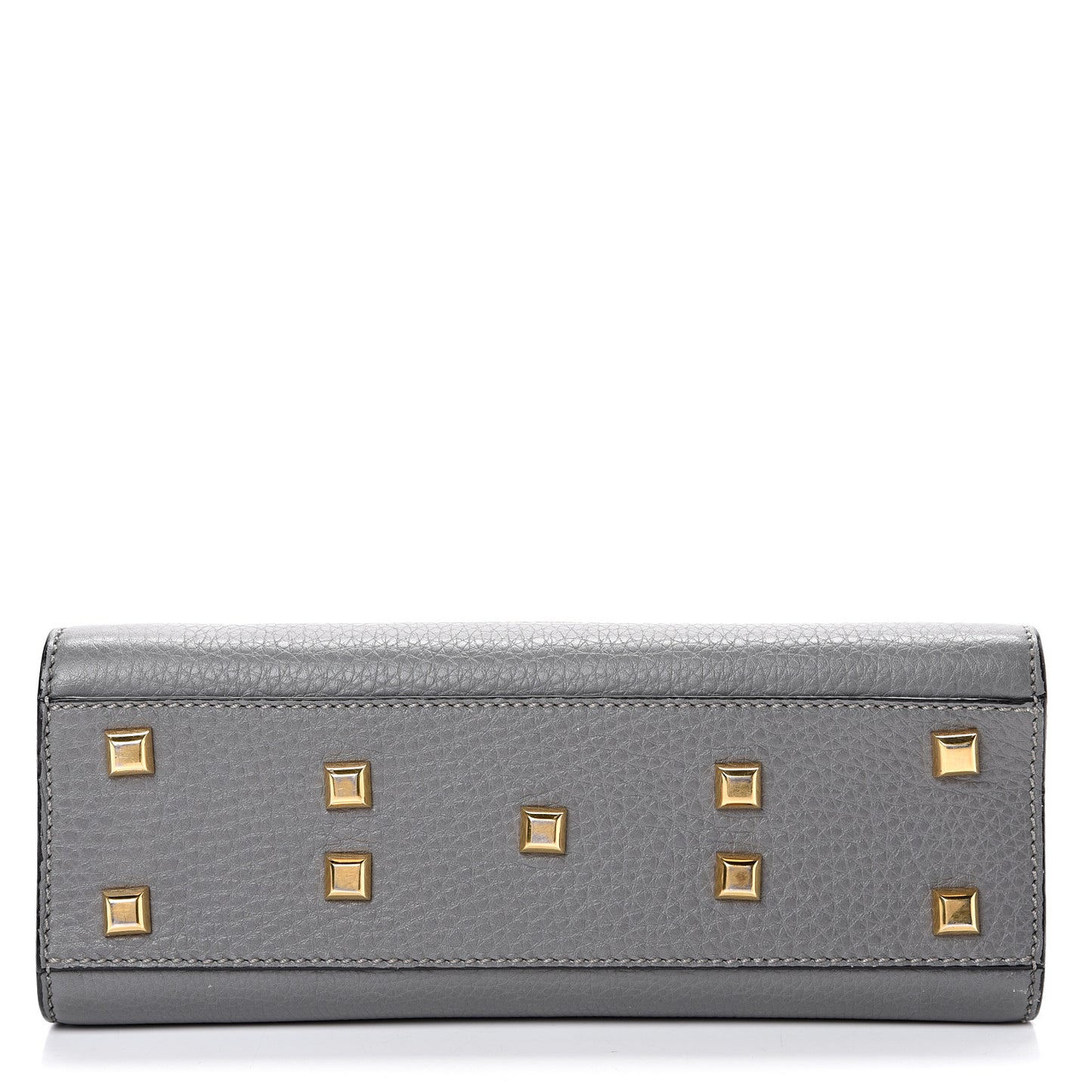 Grained Calfskin Small My Rockstud Frame Bag Gray