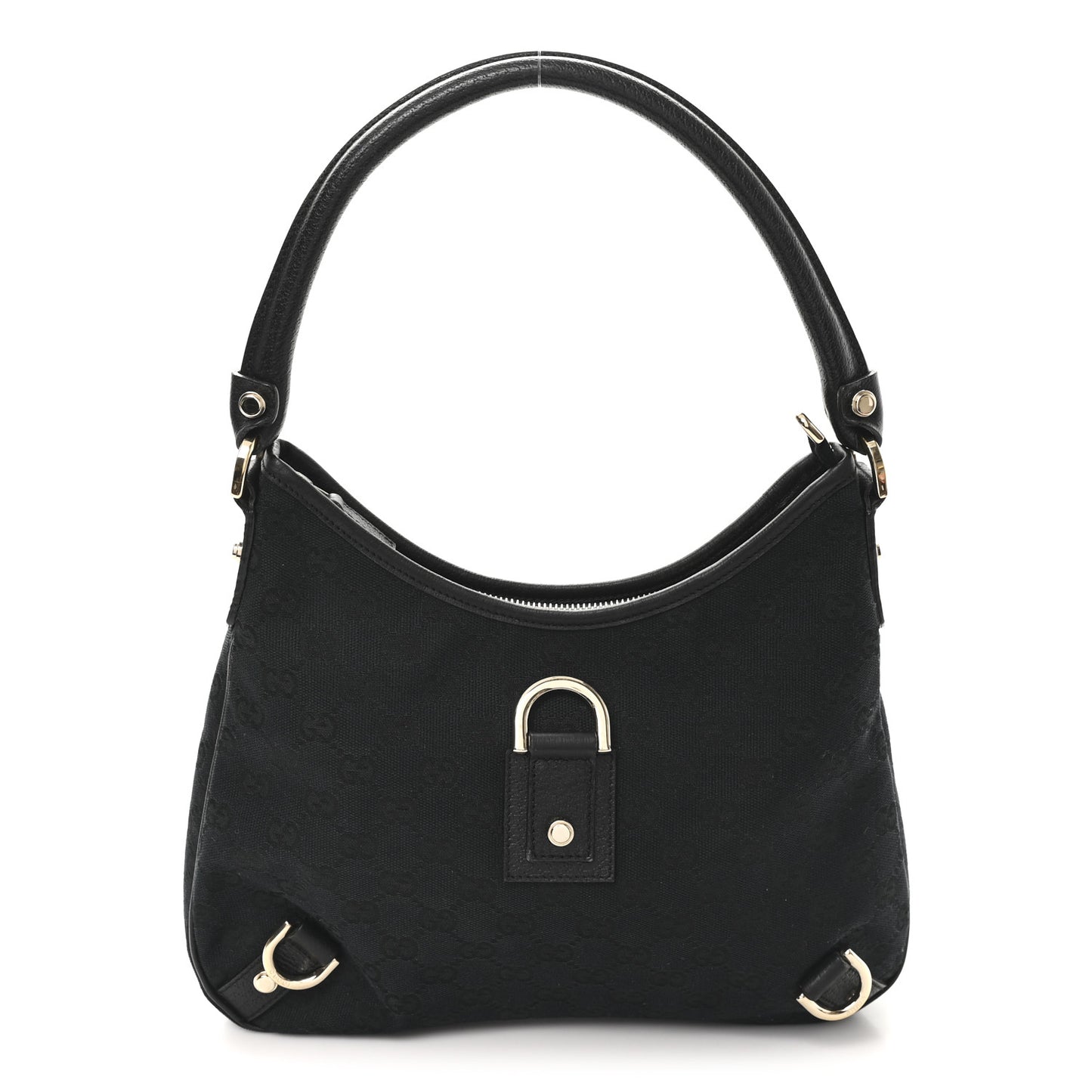 Monogram Medium Abbey D Ring Hobo Black