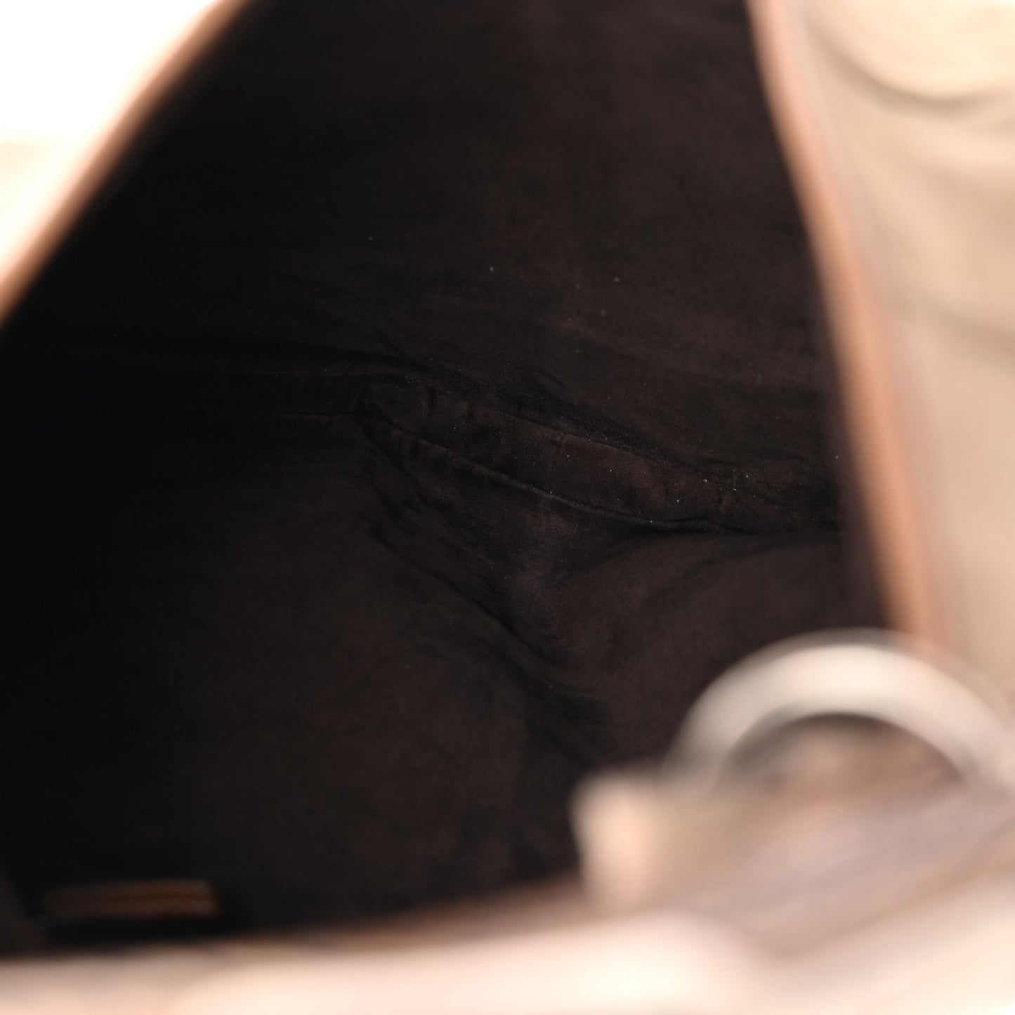 Suede Buffalo Horn Mombasa Hobo Beige