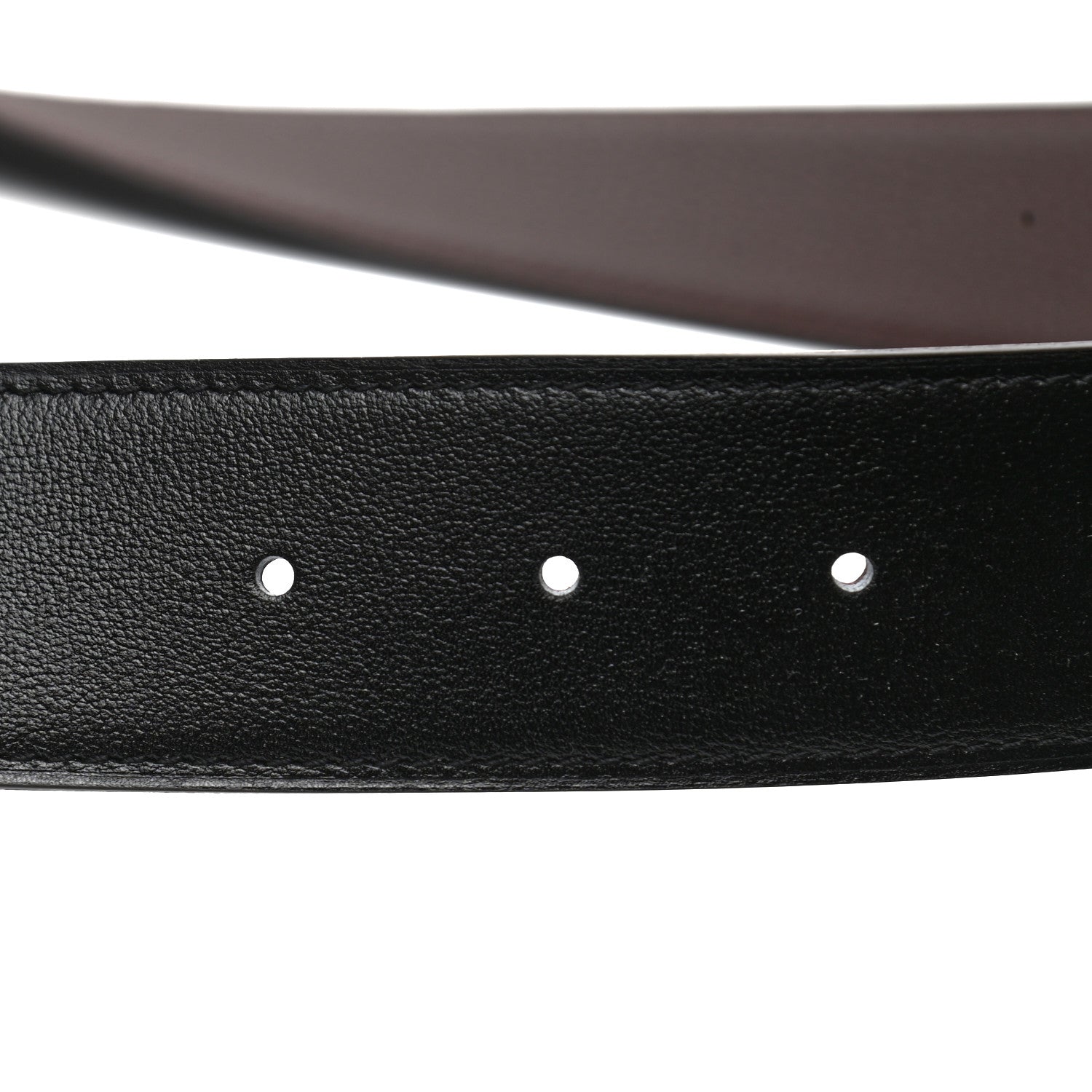 Hermes Box Togo 42mm Constance H Belt 90 Black Bordeaux 4 of 5