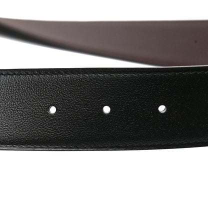 Hermes Box Togo 42mm Constance H Belt 90 Black Bordeaux 4 of 5