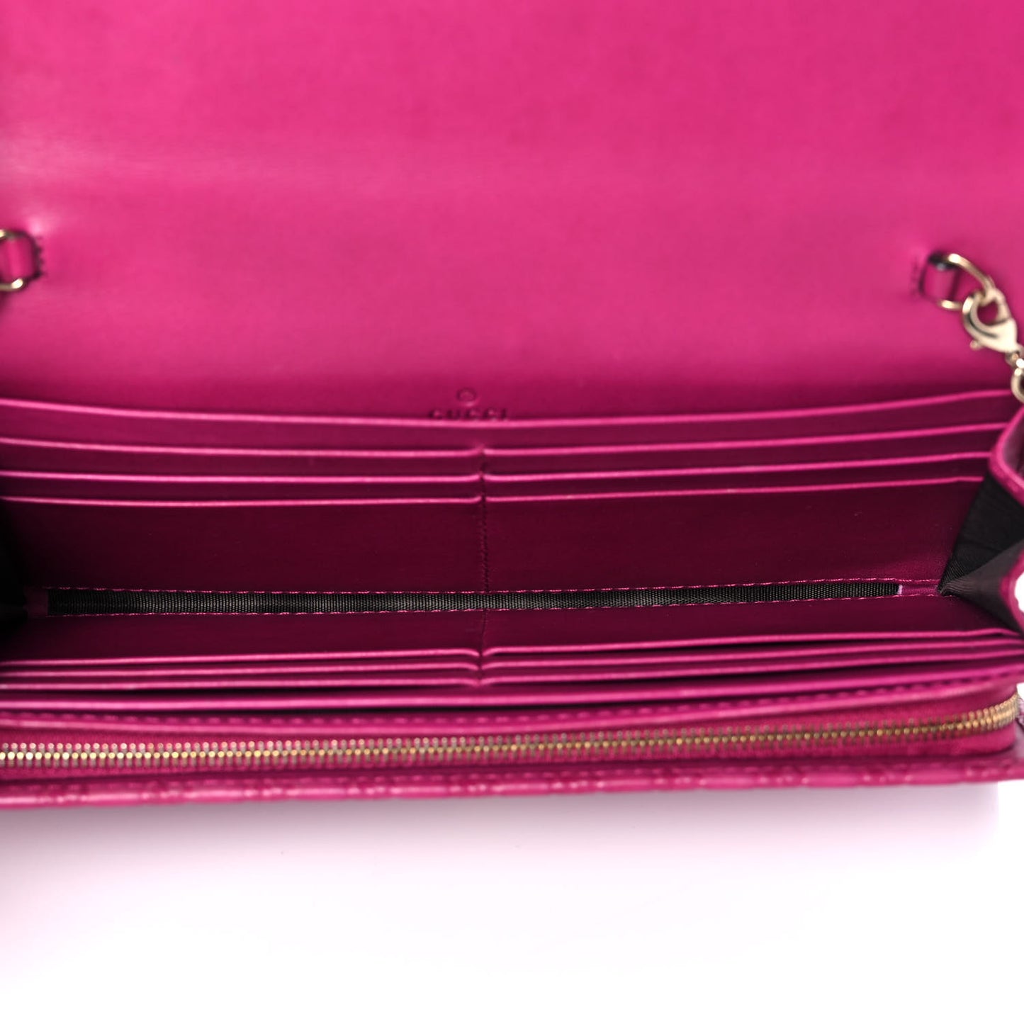 Soft Microguccissima Dice Chain Wallet Bright Bouganville