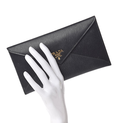 Prada Vitello Move Envelope Wallet Black 2 of 13