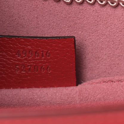 Gucci Calfskin Embroidered Medium Shoulder Bag Hibiscus Red 7 of 11