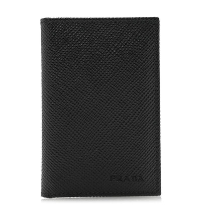 Prada Saffiano Flap Card Holder Black 1 of 8
