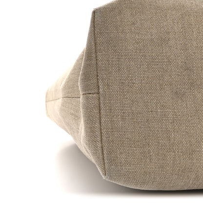 Celine Canvas Calfskin Paris Horizontal Cabas Tan 9 of 14