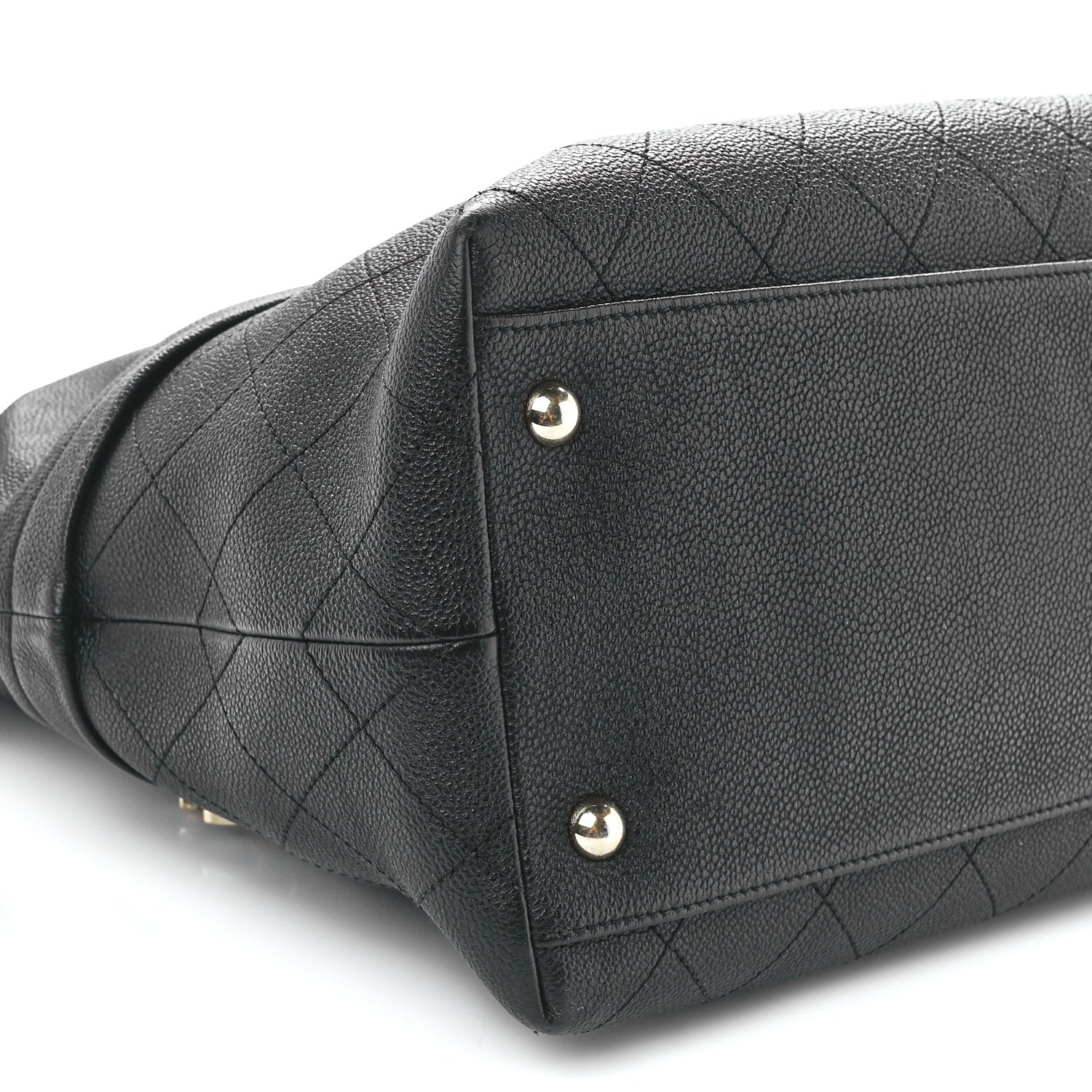 Chanel Crumpled Grained Calfskin Zip and Carry Shopping Tote Black 10 of 11