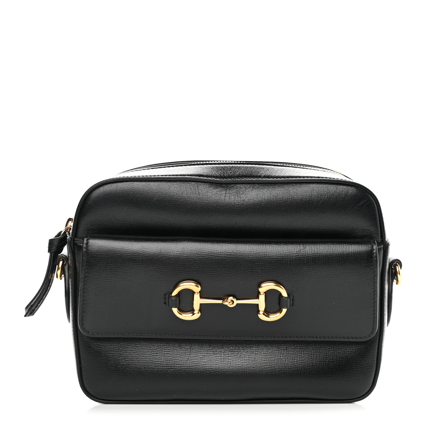 Gucci Textured Calfskin Small Horsebit 1955 Shoulder Bag Black 1 of 14