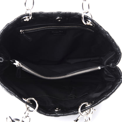 Christian Dior Lambskin Cannage Large Dior Soft Shopping Tote Black 5 of 9