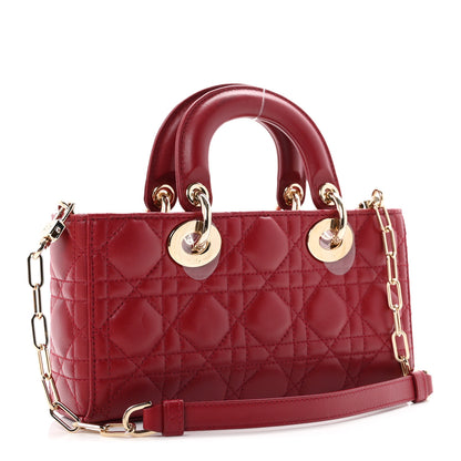 Christian Dior Lambskin Cannage Small Lady D-Joy Bordeaux 3 of 10