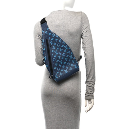 Louis Vuitton Monogram Shadow Duo Slingbag Navy River Blue 2 of 10