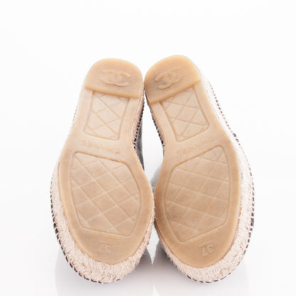 Chanel Lambskin CC Espadrilles 37 Black 5 of 10