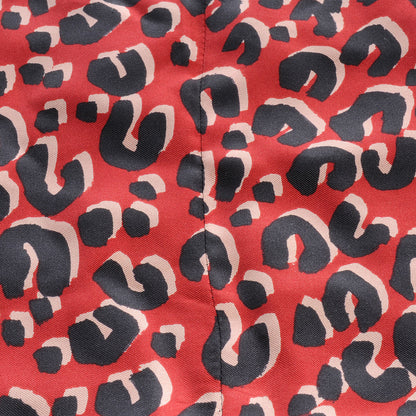 Louis Vuitton Silk Leopard Snood Scarf Red 4 of 5