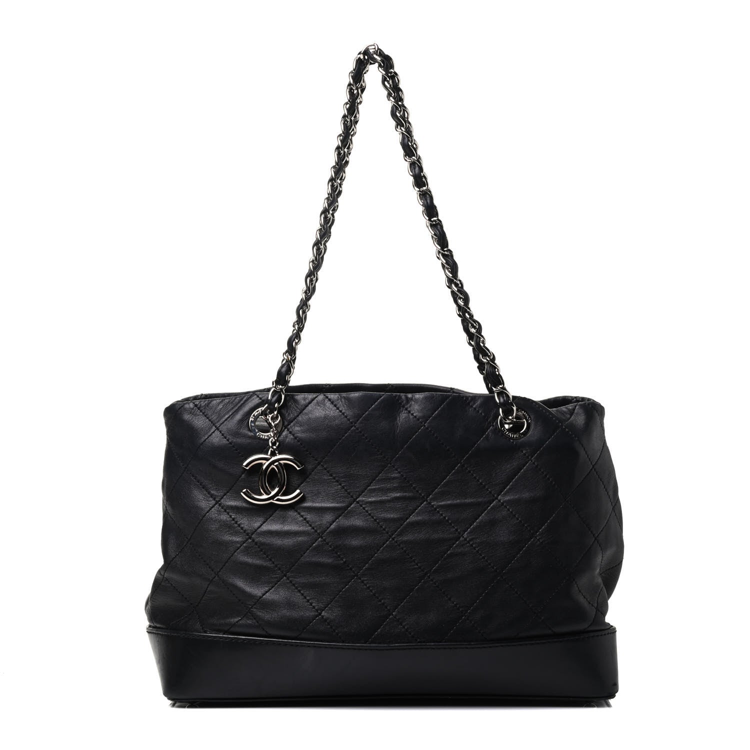 Chanel Calfskin Stitched Medium VIP Shopping Tote Black 1 of 10