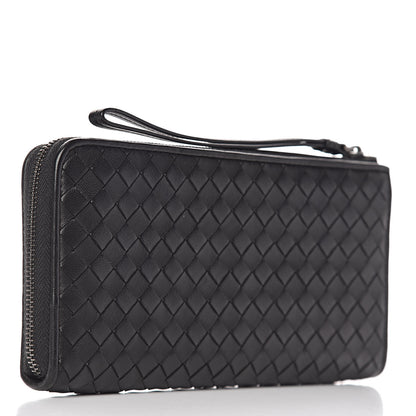 Bottega Veneta Nappa Intrecciato Zip Around Wallet Black 3 of 9