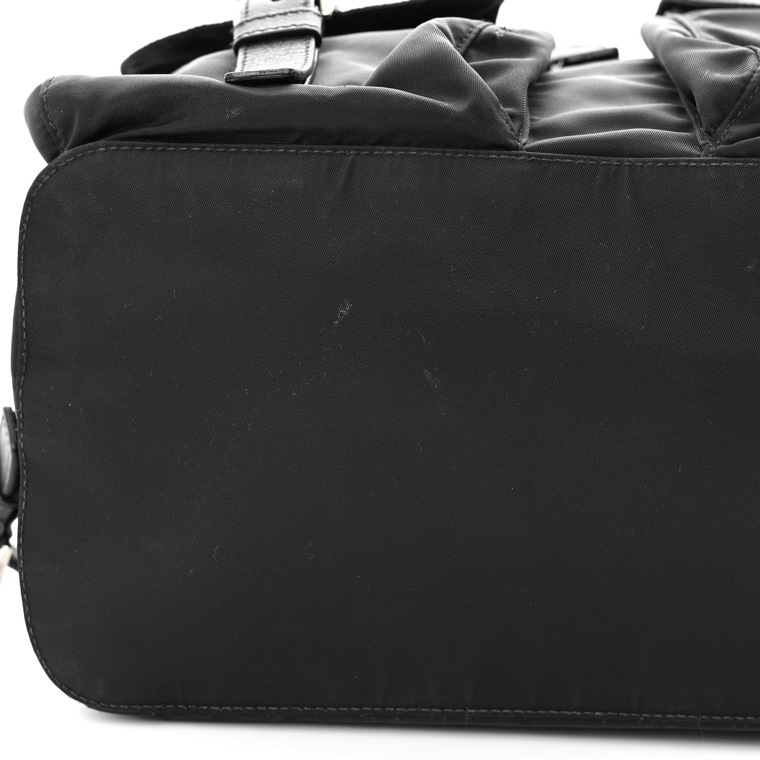 Prada Tessuto Nylon Saffiano Medium Backpack Black 11 of 12