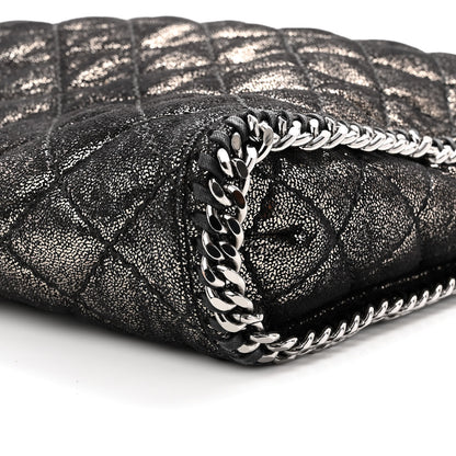 Stella McCartney Metallic Shaggy Deer Quilted Small Falabella Tote Black 10 of 11