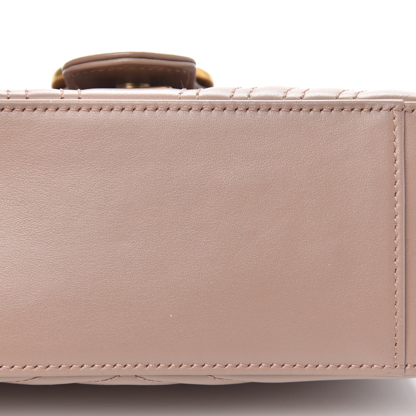Calfskin Matelasse Mini GG Marmont Top Handle Shoulder Bag Porcelain Rose