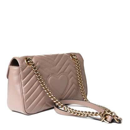 Gucci Calfskin Matelasse Small GG Marmont Shoulder Bag Porcelain Rose 3 of 11
