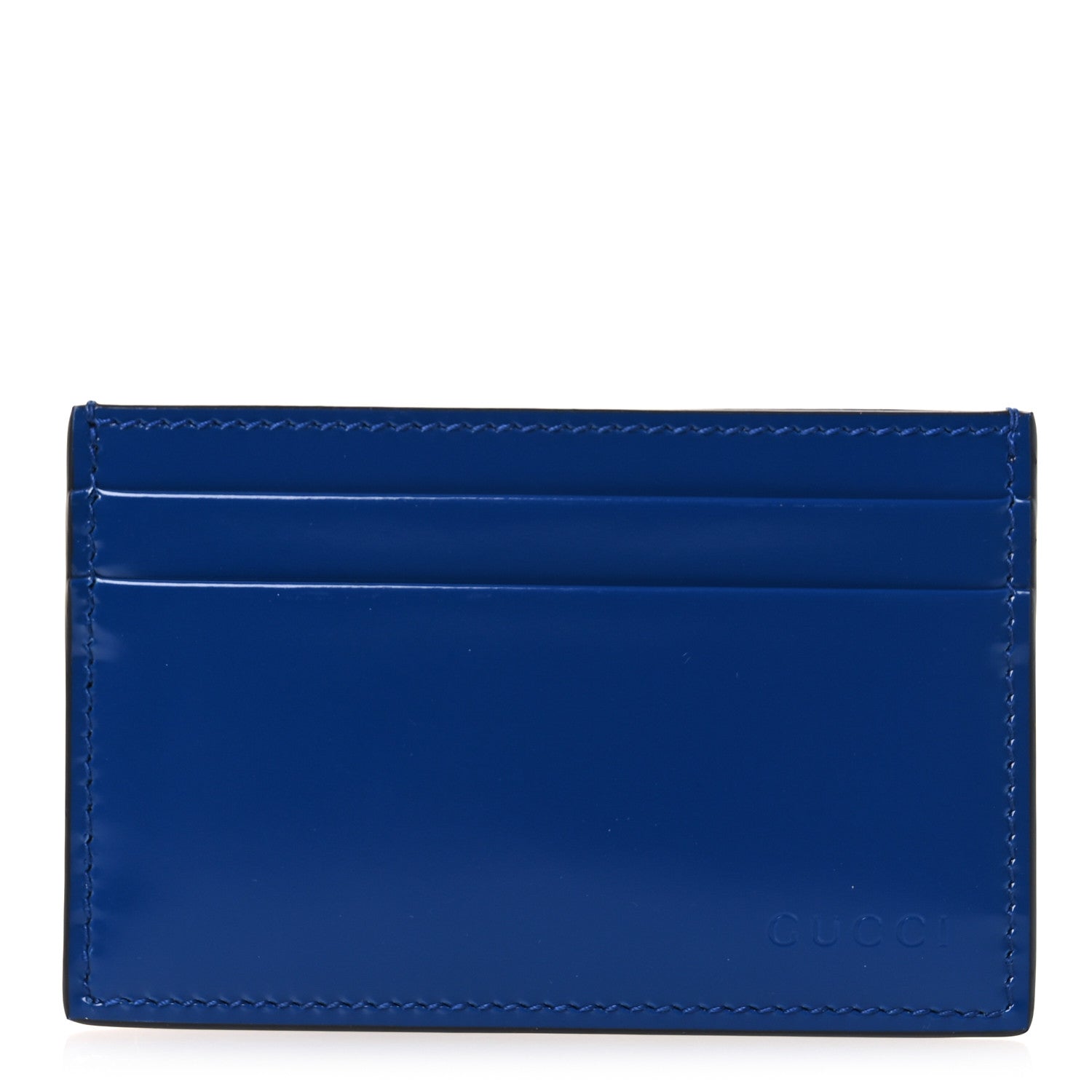 Gucci Calfskin Lux Man Card Case Metal Blue 1 of 6