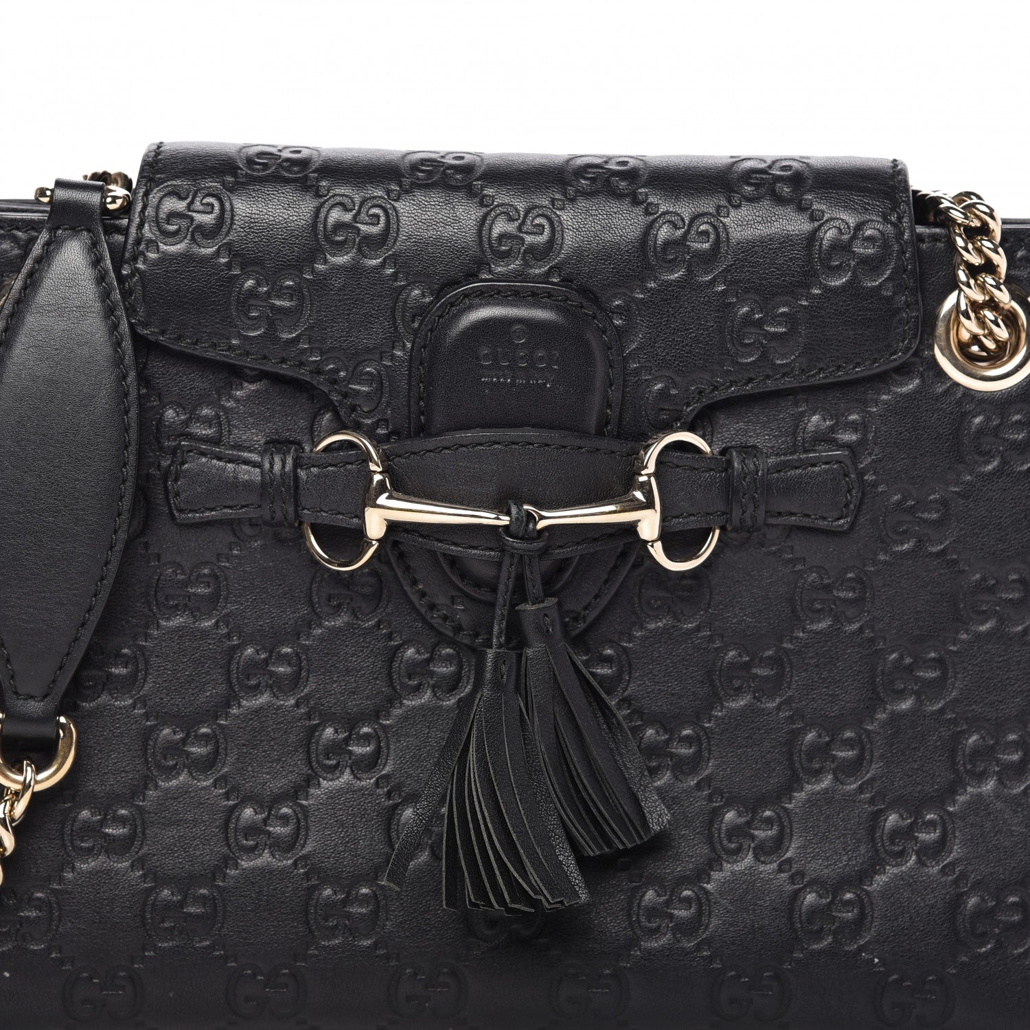 Gucci Guccissima Small Emily Shoulder Bag Black 10 of 11