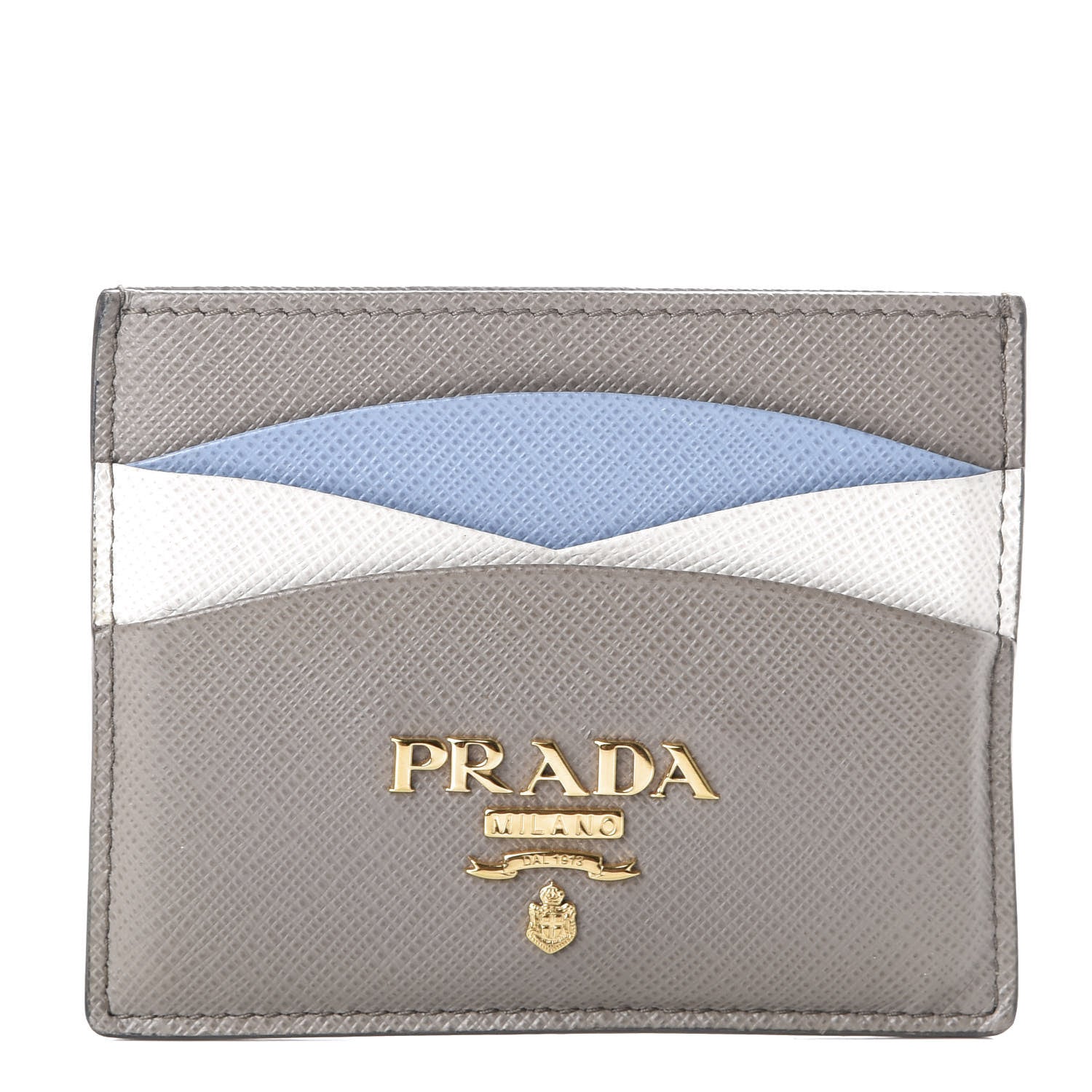 Prada Saffiano Metal Card Case Argilla 1 of 9