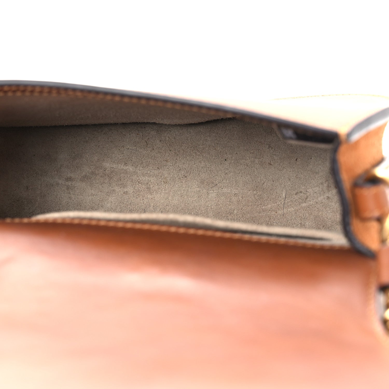 Chloe Calfskin Suede Small Nile Bracelet Bag Caramel 5 of 14