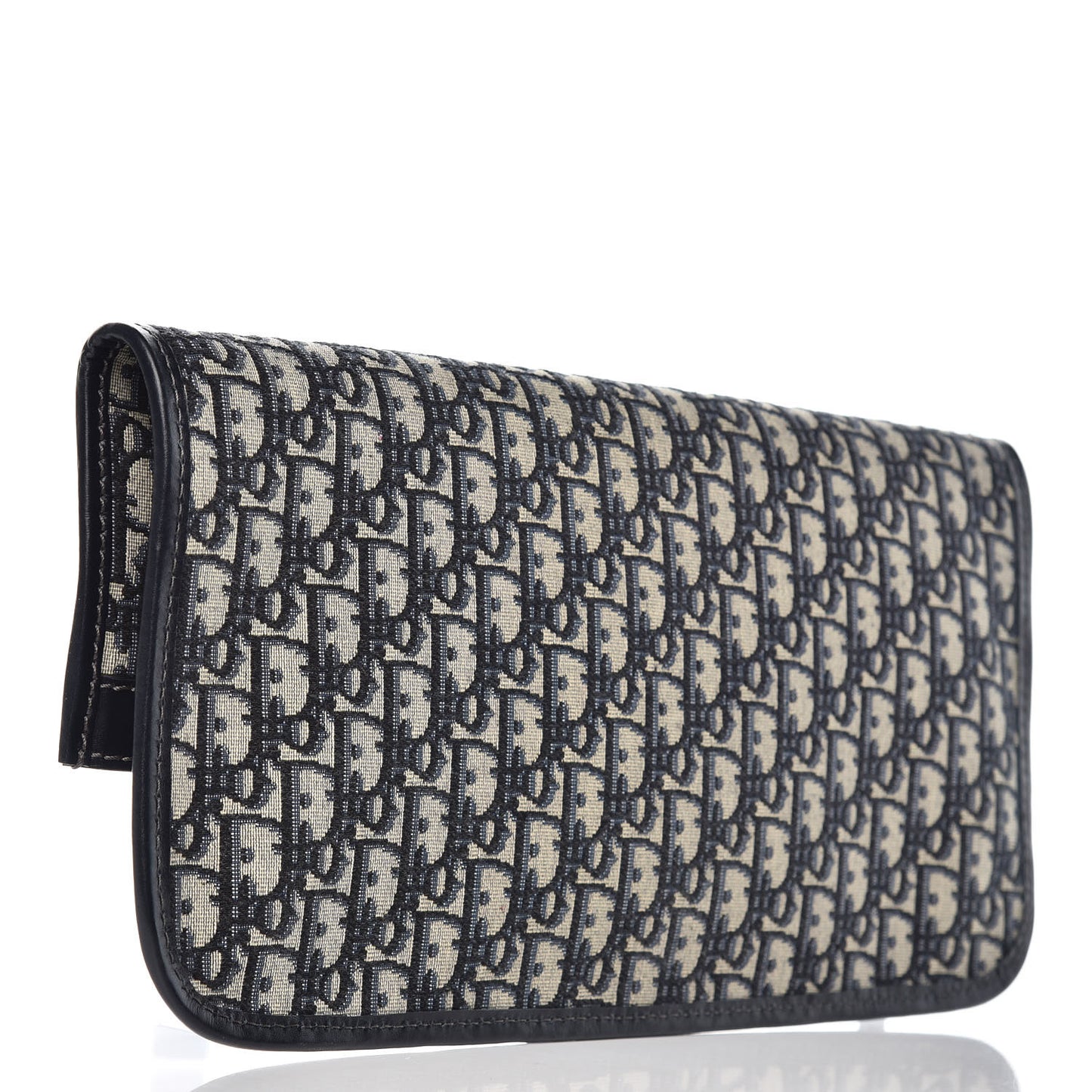 Oblique Fold Over Clutch Blue