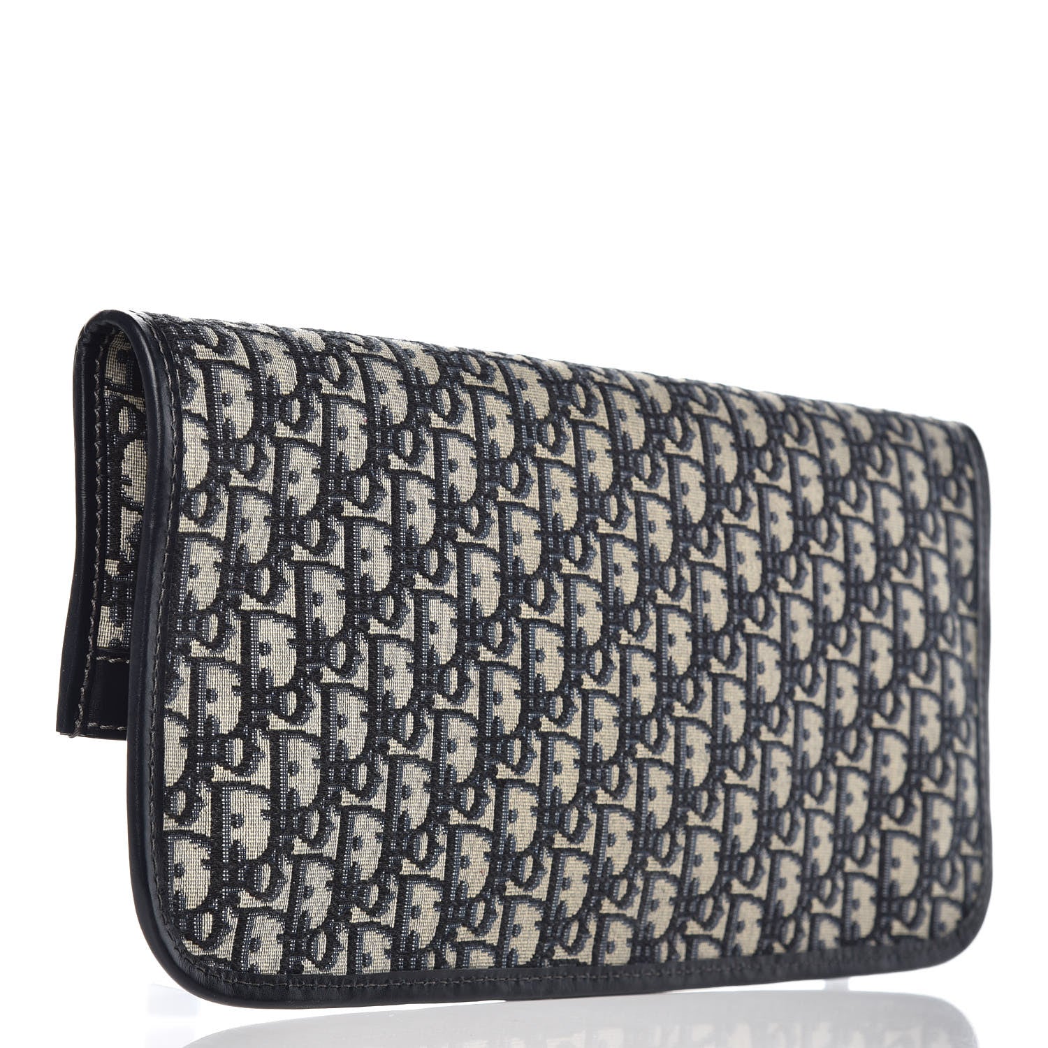 Christian Dior Oblique Fold Over Clutch Blue 3 of 7