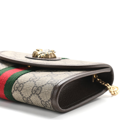 Gucci GG Supreme Monogram Web Mini Rajah Slim Flap Shoulder Bag Beige New Acero 8 of 8