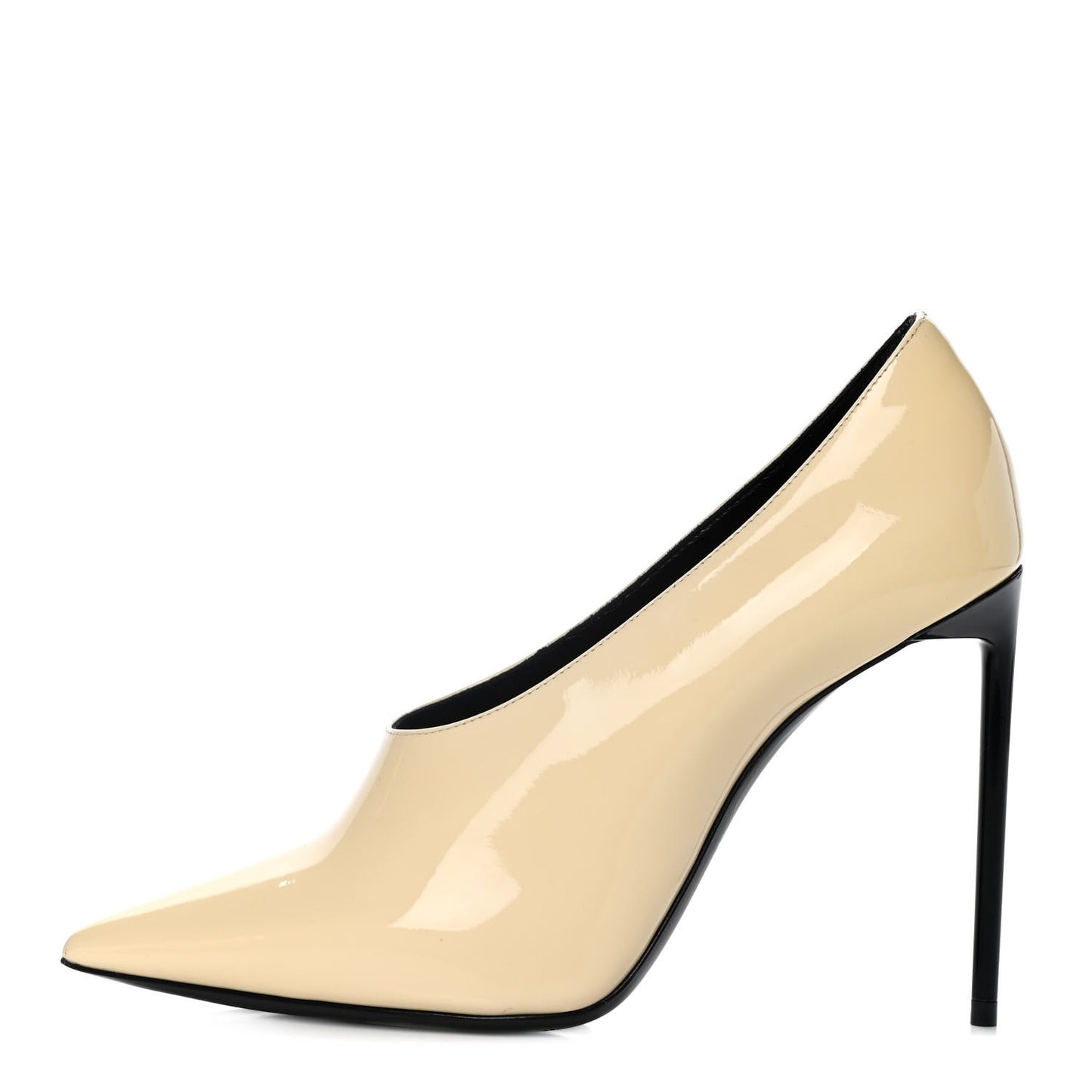 Patent Calfskin Teddy High Vamp 105 Pumps 37.5 White